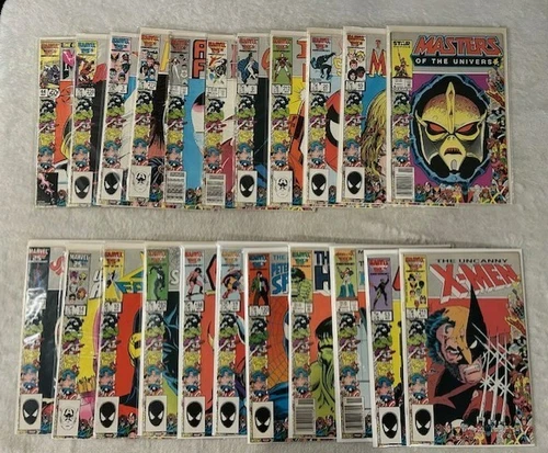 MARVEL 25TH ANNIVERSARY COVERS LOT OF 22!!! HE-MAN X-MEN SPIDER-MAN GI JOE MORE!