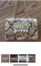 Valentino Va Va Voom Rockstud Python Chain Bag Clutch $3,495 Limited Edition