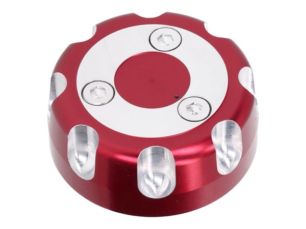 Tankdeckel Aluminium Rot Eloxiert FüR Aprilia Rx 50, Sx 50, Derbi Senda R, Senda-image