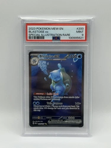 PSA 9 Pokémon 151 TCG Blastoise EX 200/165 151 Holo Special Illustration Rare