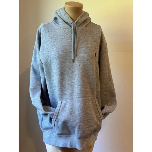 Polo Ralph Lauren Gray| Heather Hoodie | Vintage Style Pullover Sweatshirt| Men image 2