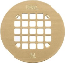 Oatey 42360 Shower Strainer 4-1/4" SS Brushed Gold Drain Snap-Tite
