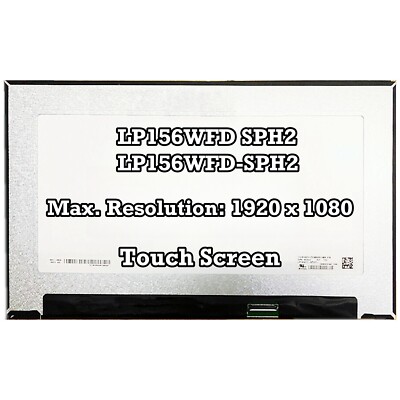 15.6" Touchscreen LCD Panel LP156WFD-SPL1 - On-Cell FHD 1920x1080, Universal Touch Screen Replacement