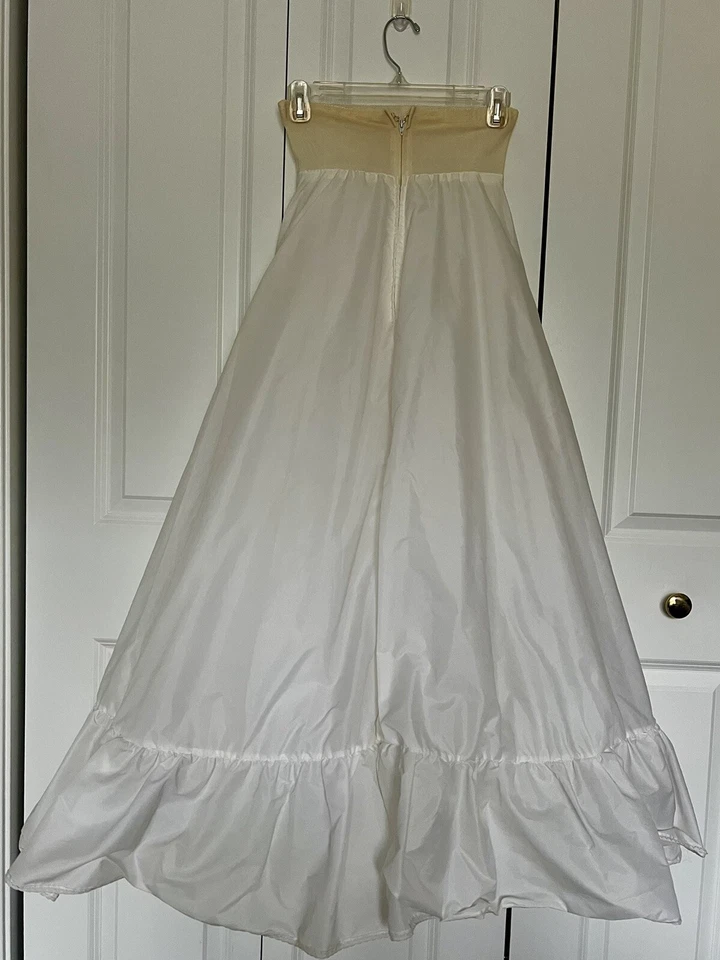 复古白色婚礼/促销 Crinoline 薄纱层尼龙衬裙衬裙 尺寸 9/10 — 第 2/4 张图片