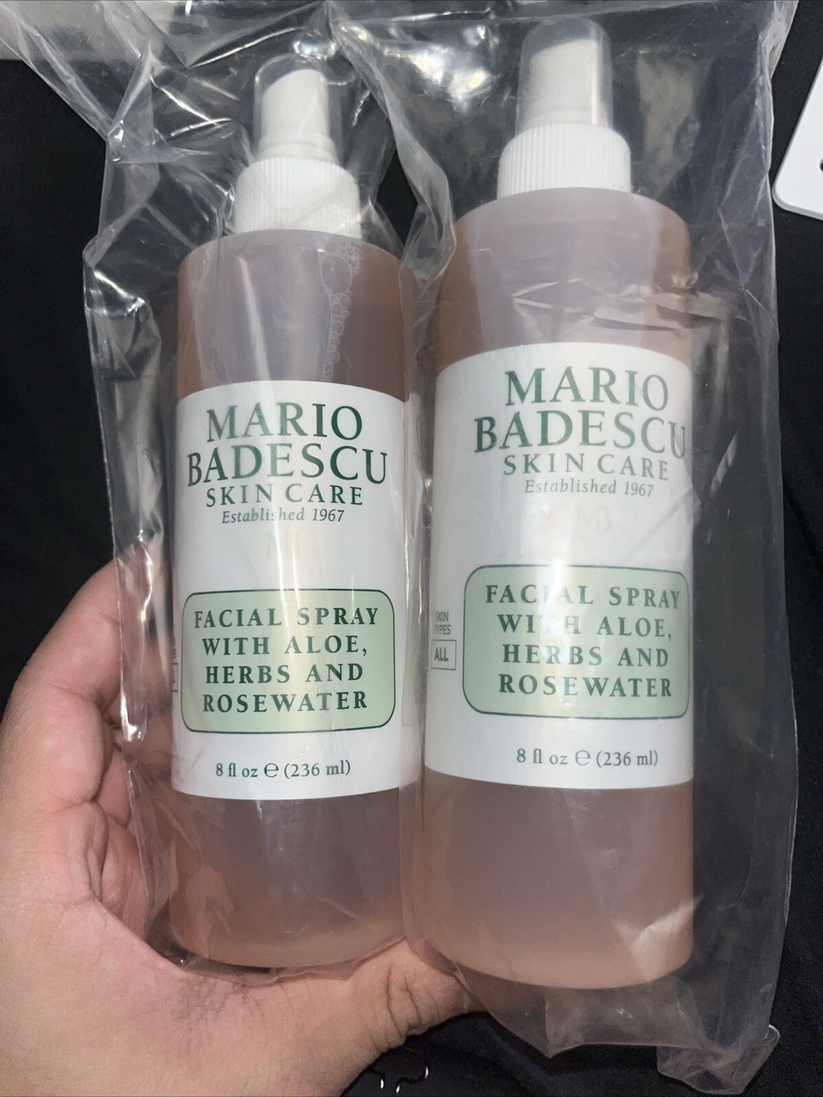 Mario Badescu Facial Spray with Aloe Herbs and Rosewater 8 Oz(Duo Bundle)