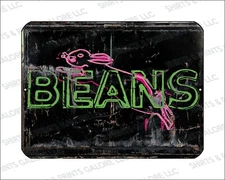 Saginaw BEANS Bunny Metal Sign 9x12 - Mid-Michigan Landmark Souvenir Rabbit