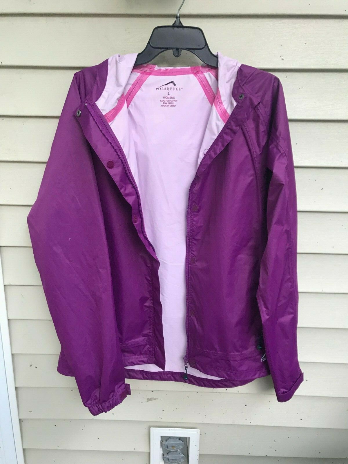 Polar Edge Women's Hooded PURPLE Water Resistant Wind Proof Jacket Coat