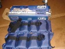 AJAY 2.5lb  2 1/2 lb each  Ankle Wrist Weights blue in box NEW BIn 913