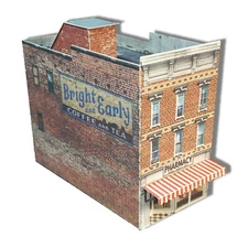 N Scale 1:160 Building Downtown Shop Cardstock Model Kit PRE CUT & SCORED DTS5N