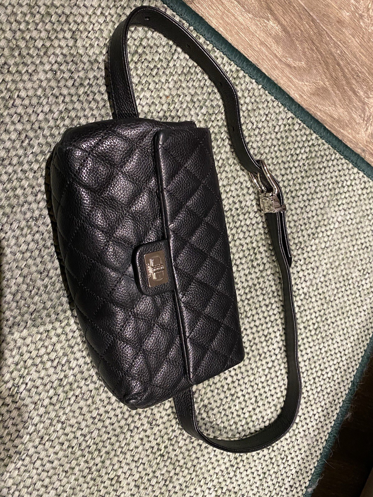 Chanel caviar leather reissue 2.55 belt / crossbody bag