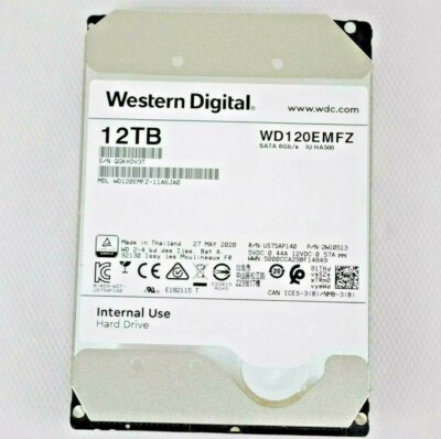 12tb Hard Drive Western Digital 6Gb/s SATA 3.5  Internal HDD