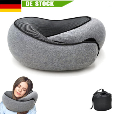 Nackenkissen Memory Schaum Nacken Hörnchen Pillow Reise Flugzeug Auto Kissen