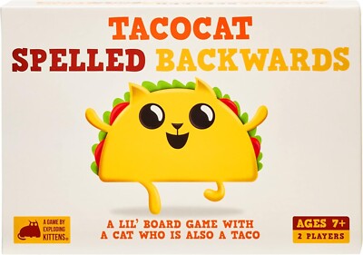 Tacocat rückwärts buchstabiert | Kartenspiel von Exploding Kittens | Kostenloser Versand im Vereinigten Königreich
