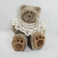 Vintage Plush Teddy Bear With Lace Collar 13 Inches Deri Cartier Numbered