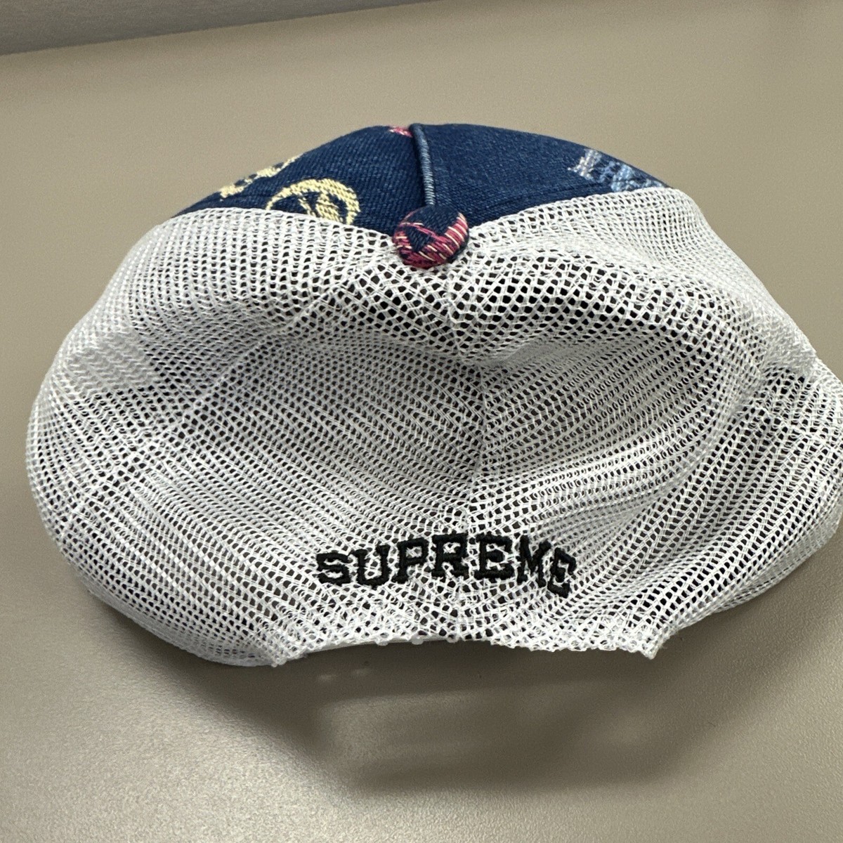 帽子 Supreme Gradient Jacquard Denim Mesh Cap Supreme