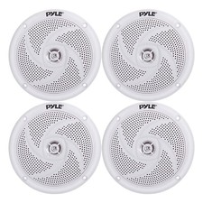 New Pyle 4 x 4'' Waterproof Stereo White Marine Outdoor Speakers PLMRS4W