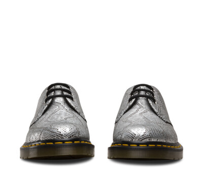 Dr Martens 3 Hole 1461 Silver Metallic Snake Vegan 23732040
