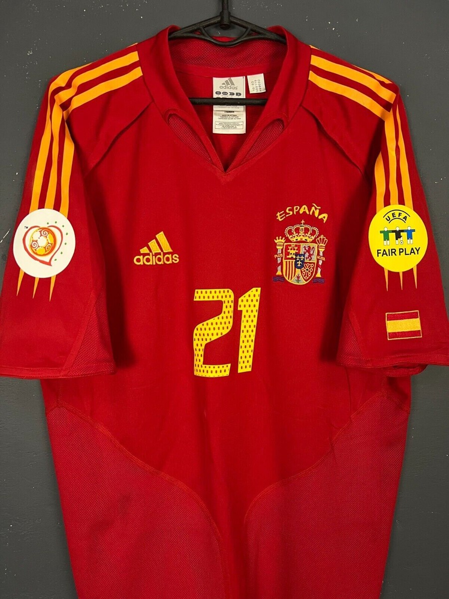 VALERON VINTAGE MEN'S SPAIN 2004/2005 ESPANA SOCCER FOOTBALL SHIRT
