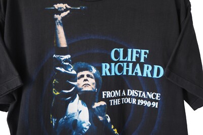 Vintage Cliff Richard From a Distance the Tour 1990-91 t-shirt