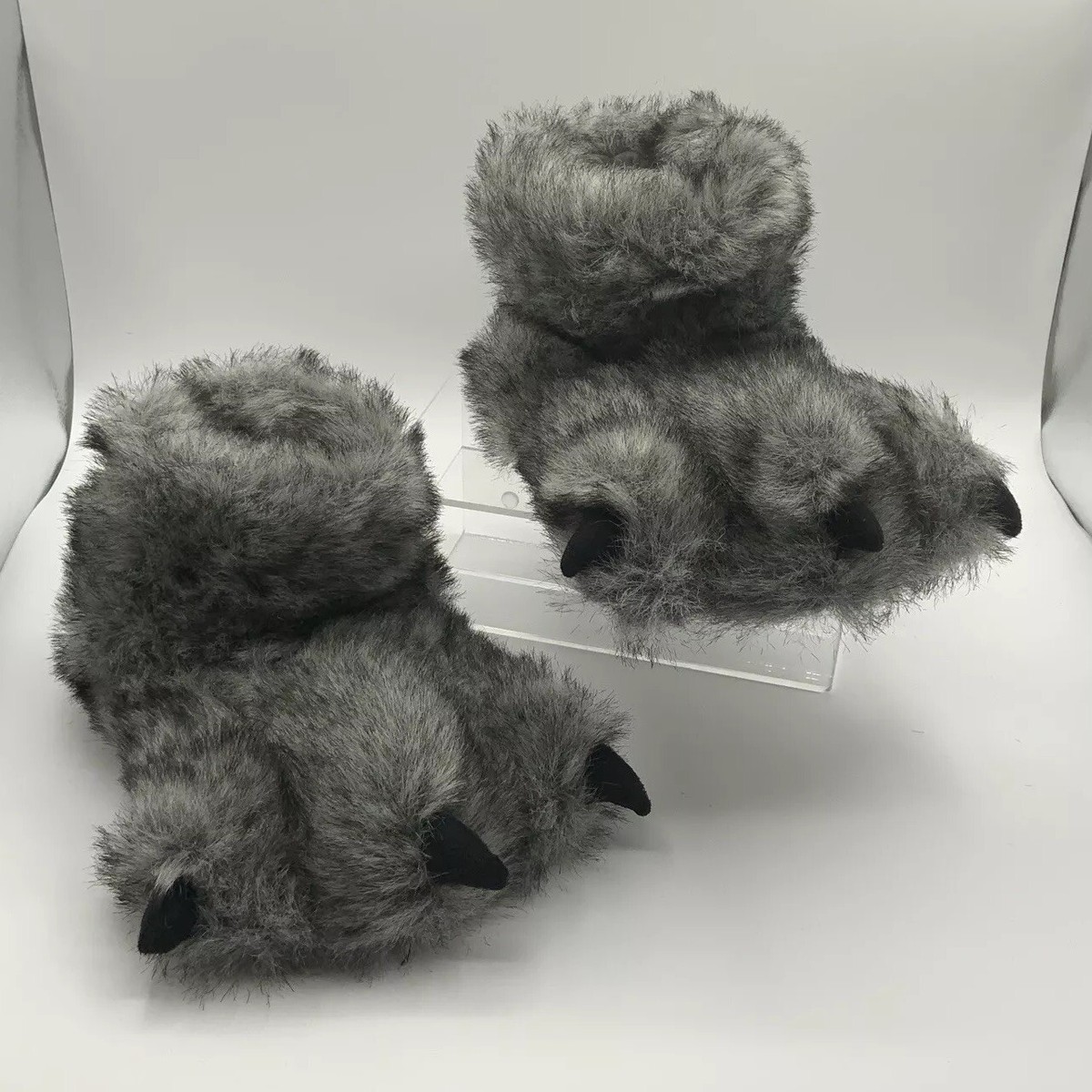 Mens Slippers Monster House Shoes Walmart Fuzzy Bear Paw Slippers