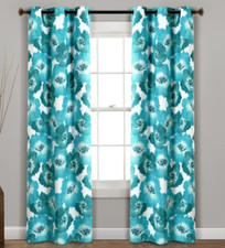 Lush Decor Blackout Curtains Julie Floral Insulated 2 Panels 38" x 95" Read