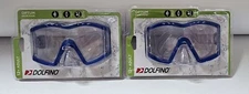 ***(Lot Of 2) Dolfino Optum (Tri-View) ADULT Swimming Mask (Blue) ***