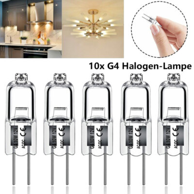 10x G4 Halogen-Lampe 10W 20W Stiftsockellampe Warmweiß Birne Lampe 12V