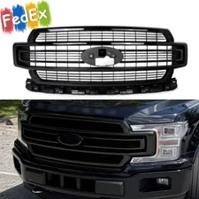 Agate Black Front Bumper Grille Grill Assembly For 18-20 Ford F-150 F150 Limited