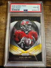 NFL 2020 Panini Prizm Brilliance Tom Brady #7 PSA 10 GEM Mint. THE GOAT & HOF