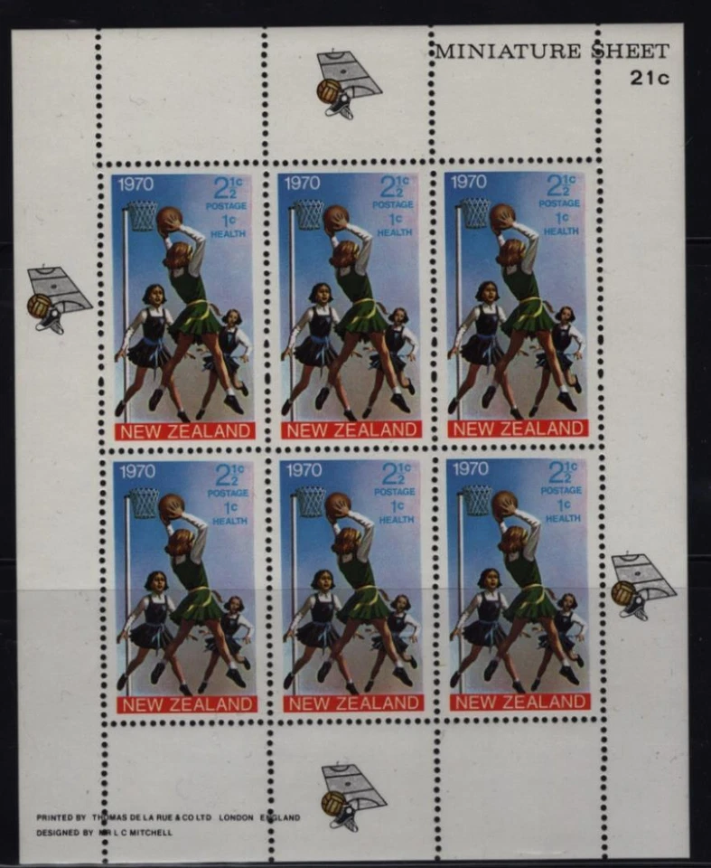 New Zealand B80a-B81a MNH Sports Basketball Soccer Zayix Stamps 061122M45M - Image 3 of 3