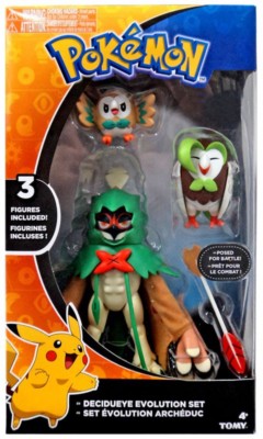 Pokemon Evolution Set Decidueye, Dartrix & Rowlet Exclusive Figure