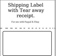 1500 Shipping Labels with Tear off receipt - USA Made - Use with Online Postage