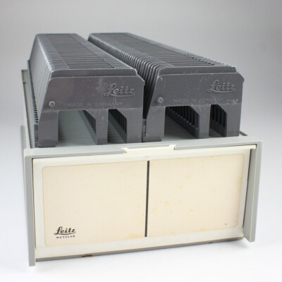 Leitz 50 Slide Tray - Zeiss Ikon Leica Agfa Rollei Braun - Set of 2 w/ Box
