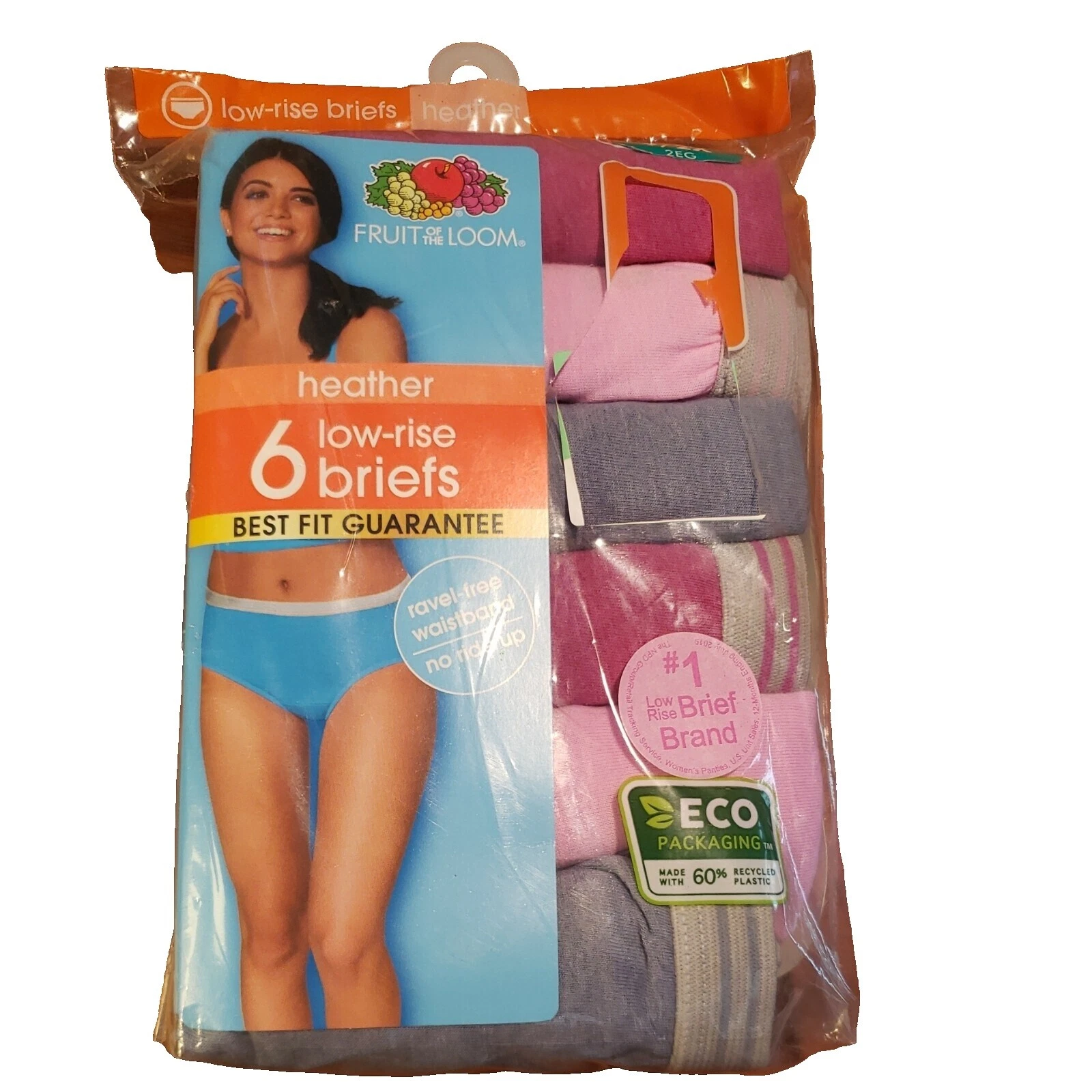 Fruit of the Loom Bikini Plus Size 100% Cotton Panties for Women