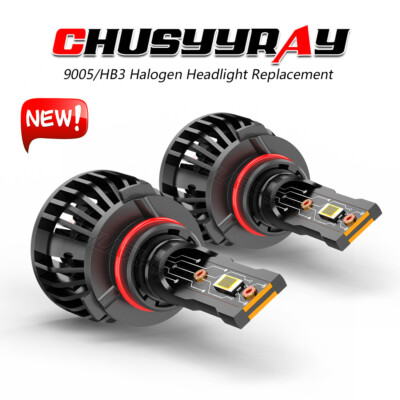 9005 HB3 LED Headlght Super Brght Bulbs Kt Whte 6500K Hgh/Low Beam