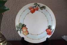 Vintage PL Limoges Gooseberry 7.5” Plate Gold Trim Hand Painted ~ France