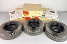 Lot of 3 Used Kodak Carousel Transvue 140 35mm Slide Projector Trays Gray