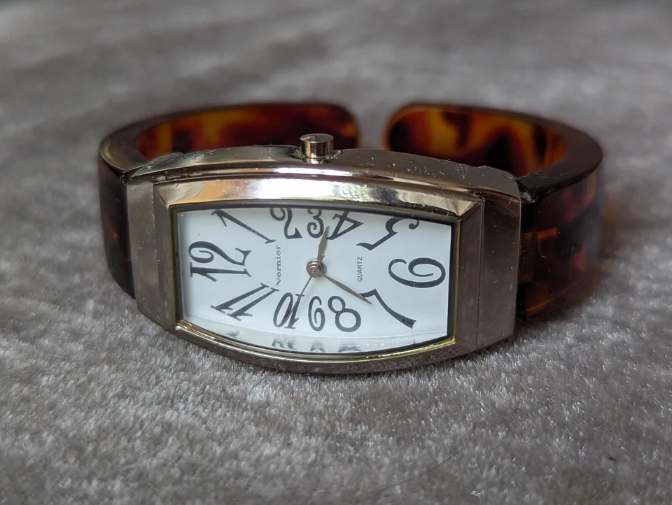 Vernier Women's Silver Tone Quartz Watch With Translucent Resin Spring Bands - Image 2 of 4