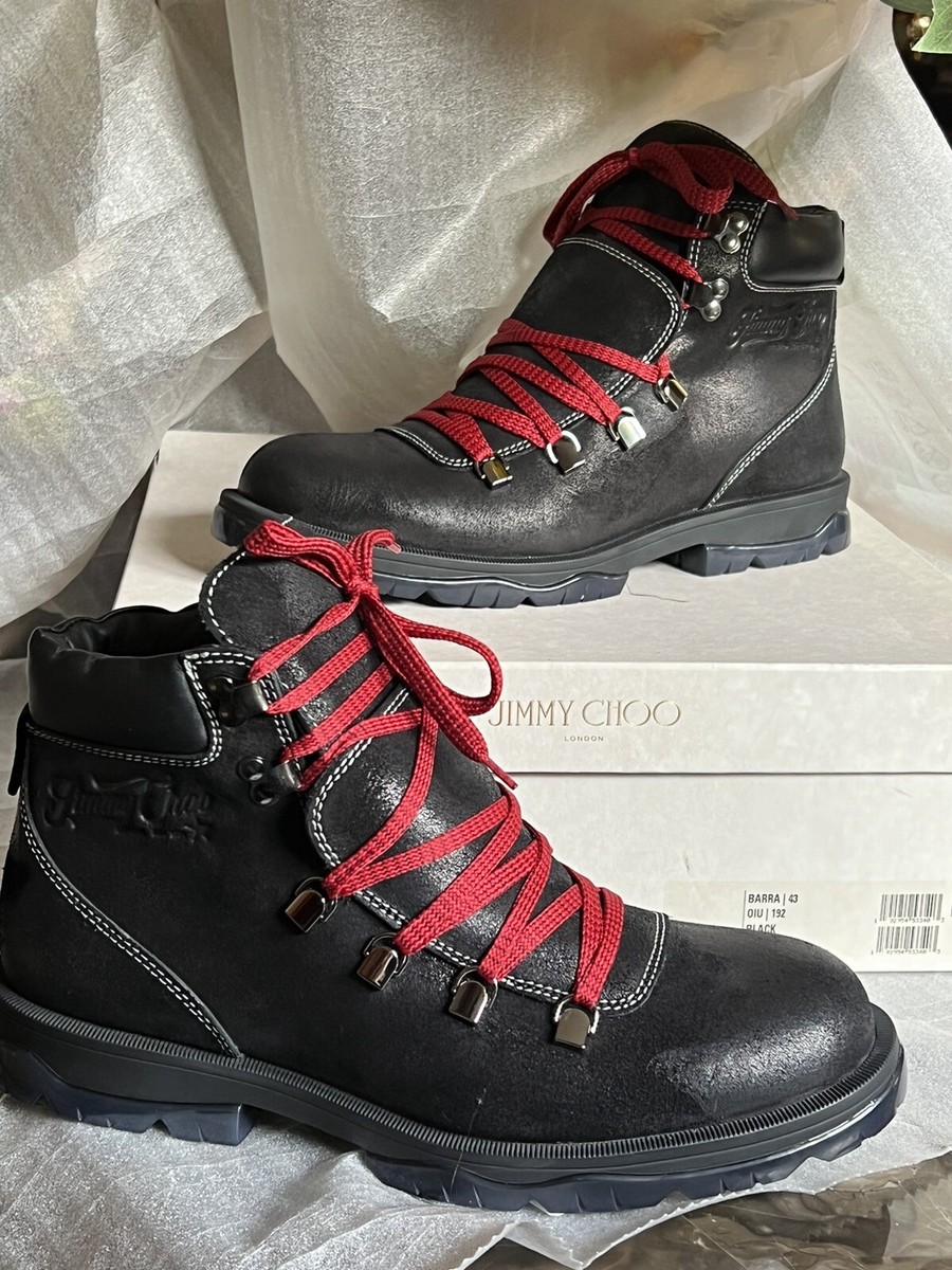 Jimmy Choo Barra Oilled Suede Leather Boots Men