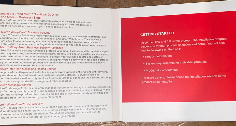 Trend Micro Worry-Free Security Solutions DVD SBEC33188 | Used - Good Condition - Image 3 of 4