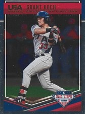 2018 Panini Stars & Stripes USA Baseball Grant Koch #9 Collegiate Rookie Card