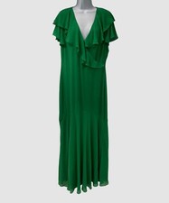 $240 Lauren Ralph Lauren Women's Green A-line Maxi Dress Size 2