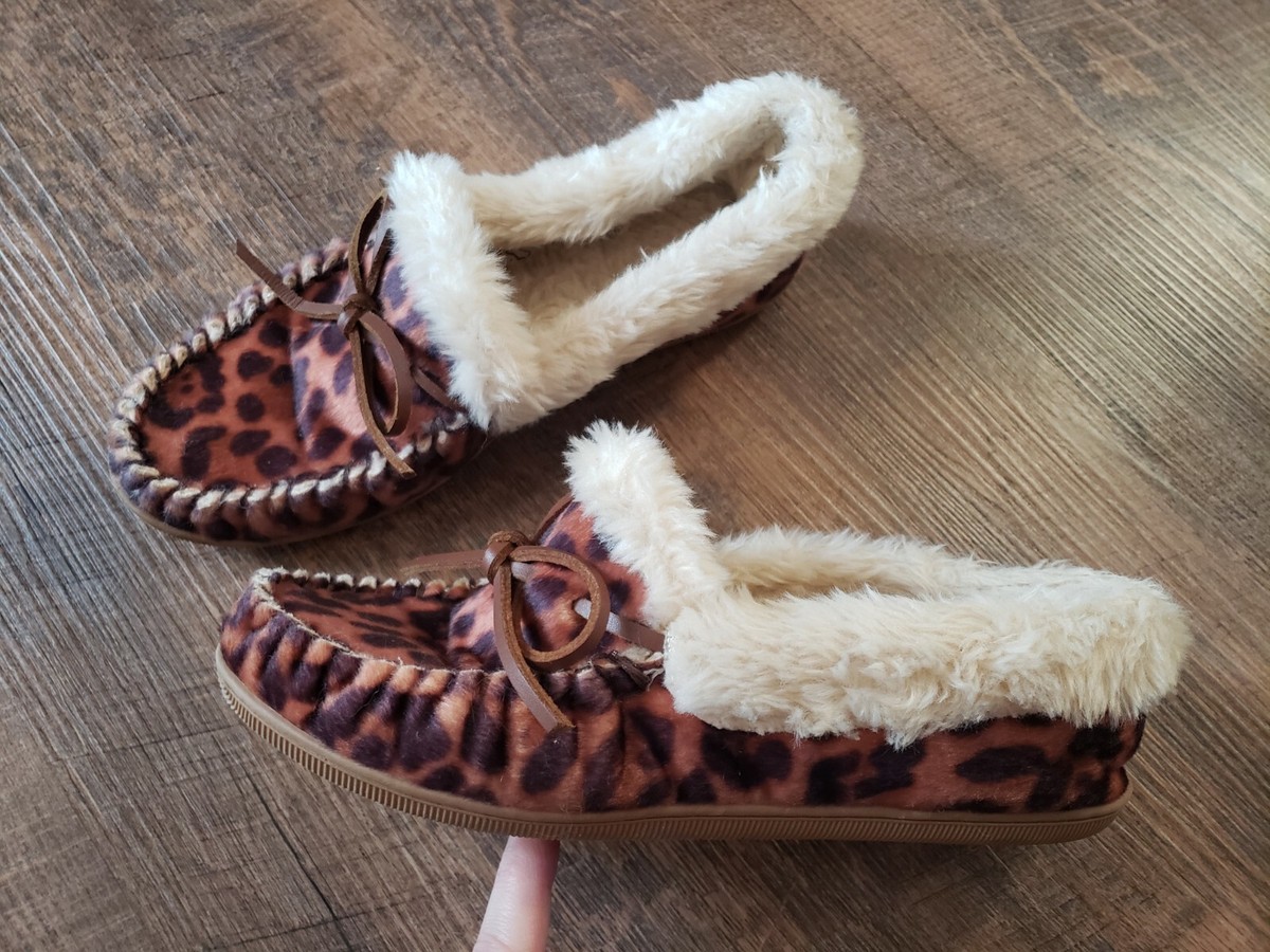 J Crew Leopard Print Moccasin Slippers Moccasin Slippers Sparkly