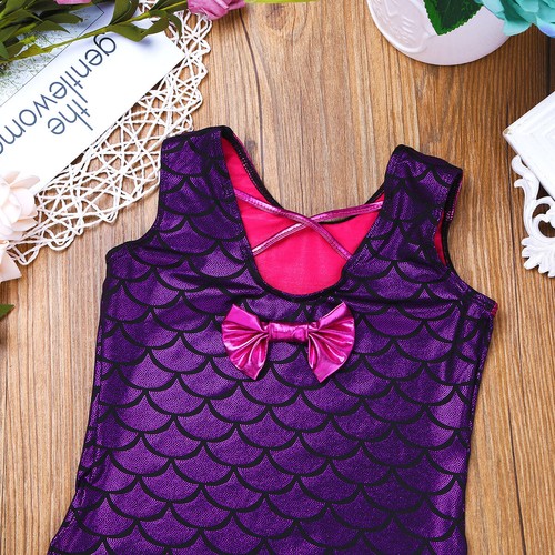 US Kids Girls Gymnastics Leotard Ballet Dance Jumpsuit Fitness Swimming Costume - 第 72/77 張圖片