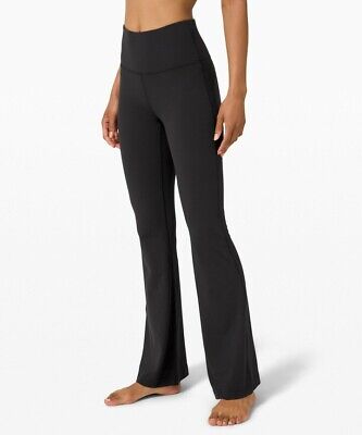 NEW LULULEMON Groove Pant Flare Super High Rise Size 2 Black Nulu