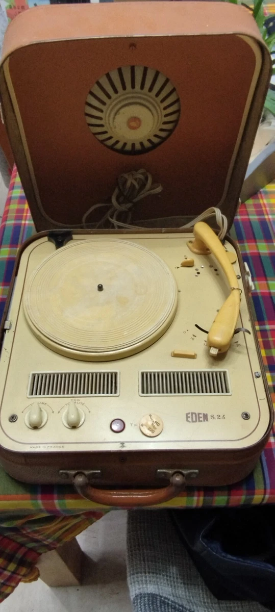 Électrophone Vintage Teppaz OSCAR - Tourne-disque Années 50 - Marron - Fonctionne