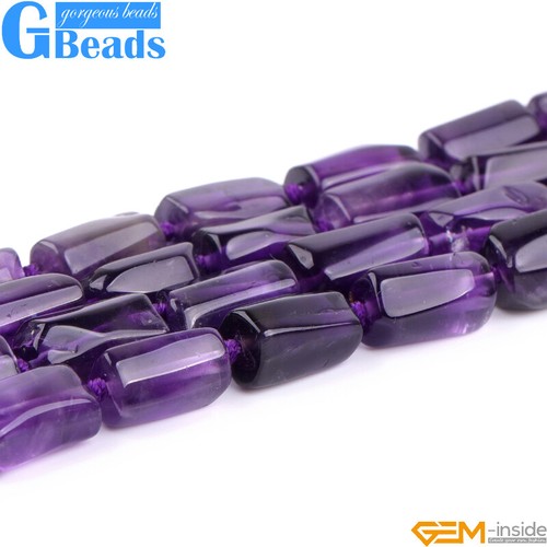 Natural Assorted Gemstone Faceted Tube Column Beads for Jewelry Making 8x12mm - Picture 90 of 192