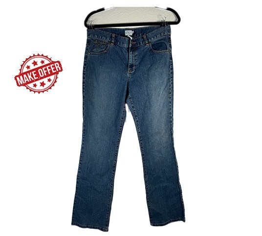 Calvin Jlein Classic Mid Rise Bootcut Jeans Medium Wash Casual Denim | Size 9