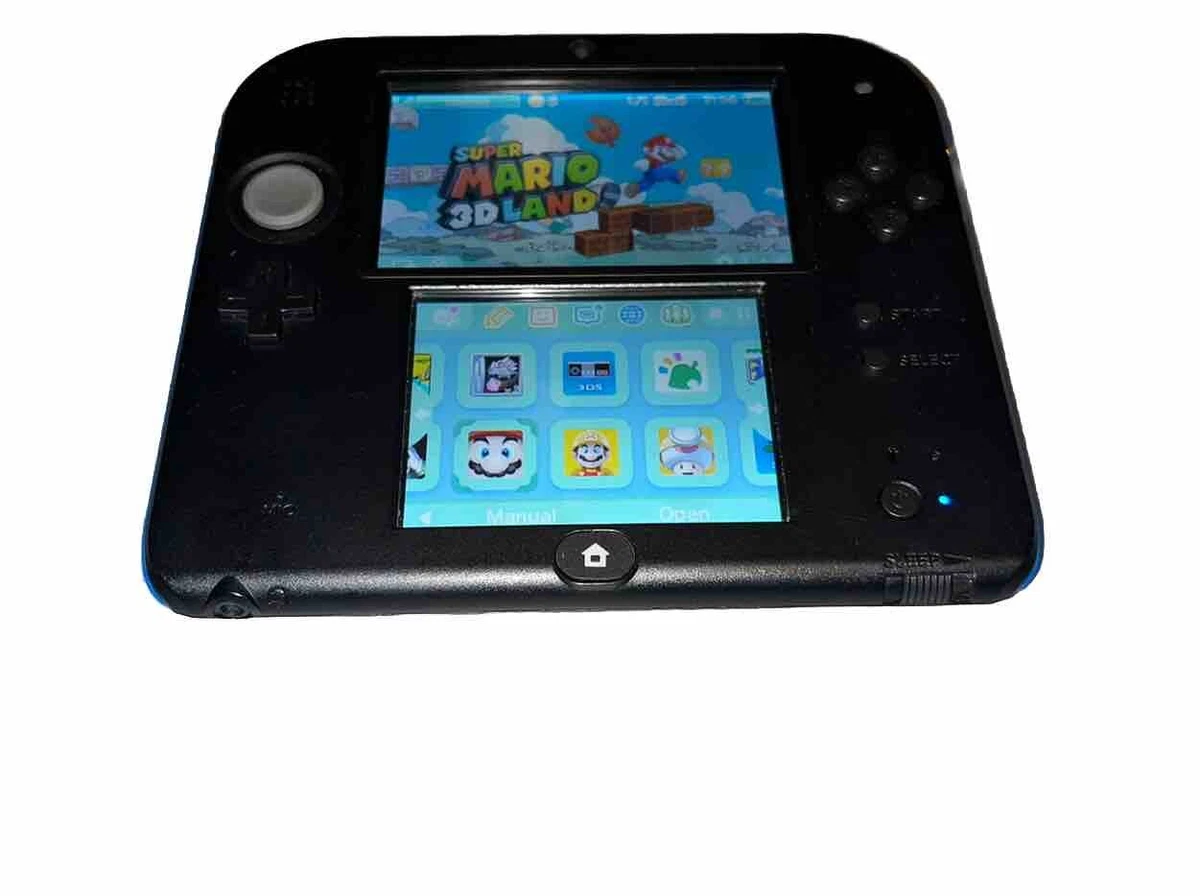 Nintendo 2DS Black Blue Console 64GB Jailbroken SD LOCK REMOVED PLEASE READ