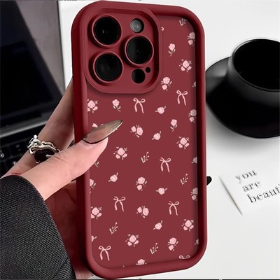 Case For iPhone 17/16/15/14ProMax/13/12/11/XR/8 Bowknot Flower ShockProof Cover